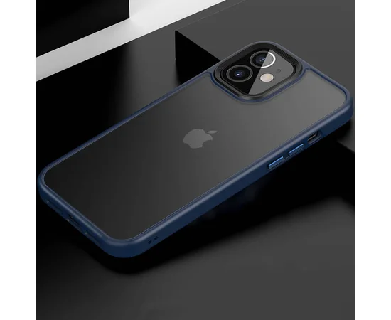 TPU+PC чехол Metal Buttons для Apple iPhone 12 mini (5.4") Синий