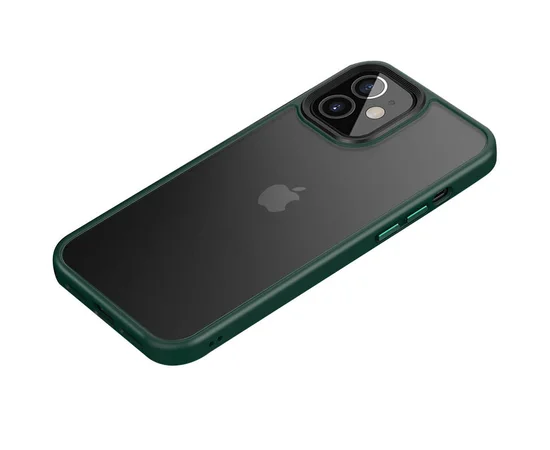 TPU+PC чехол Metal Buttons для Apple iPhone 12 mini (5.4") Темно-зеленый
