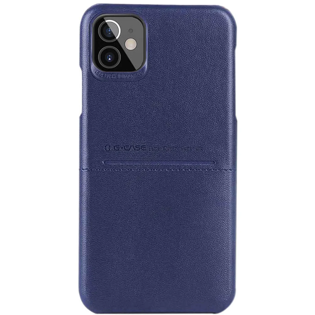 Кожаная накладка G-Case Cardcool Series для Apple iPhone 12 mini (5.4") Синий