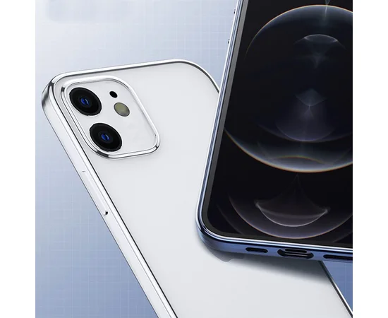 TPU чехол G-Case Shiny Series для Apple iPhone 12 mini (5.4") Серебряный