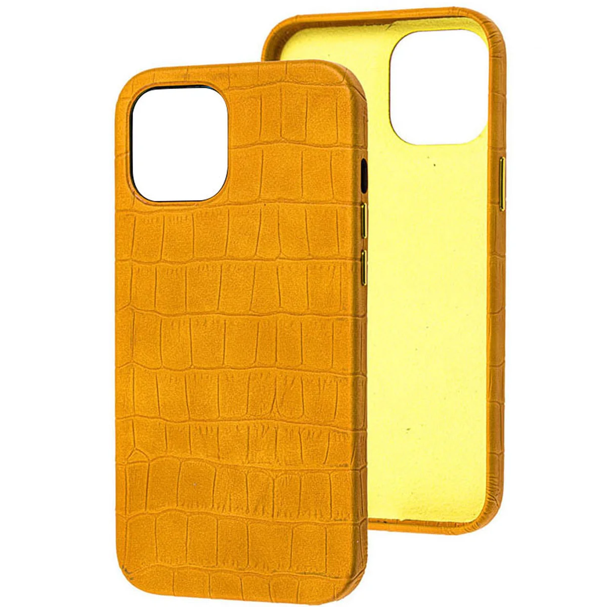 Шкіряний чохол Croco Leather для Apple iPhone 12 mini (5.4 ") Yellow