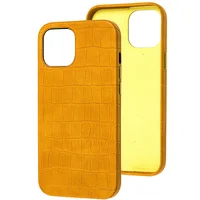Шкіряний чохол Croco Leather для Apple iPhone 12 mini (5.4 ") Yellow