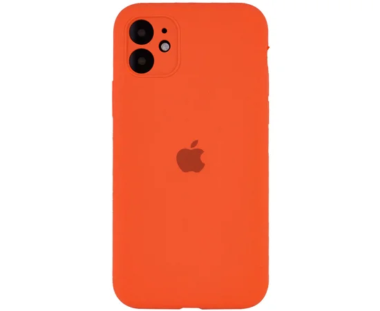 Чехол Silicone Case Full Camera Protective (AA) для Apple iPhone 12 mini (5.4") Оранжевый / Kumquat