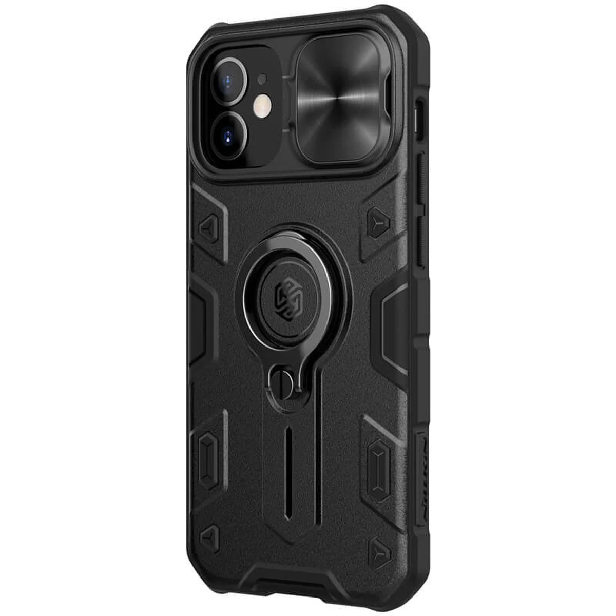 TPU+PC чехол Nillkin CamShield Armor without logo (шторка на камеру) для Apple iPhone 12 mini (5.4") Черный