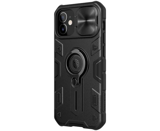 TPU+PC чехол Nillkin CamShield Armor without logo (шторка на камеру) для Apple iPhone 12 mini (5.4") Черный