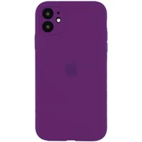 Чехол Silicone Case Full Camera Protective (AA) для Apple iPhone 12 mini (5.4") Фиолетовый / Grape