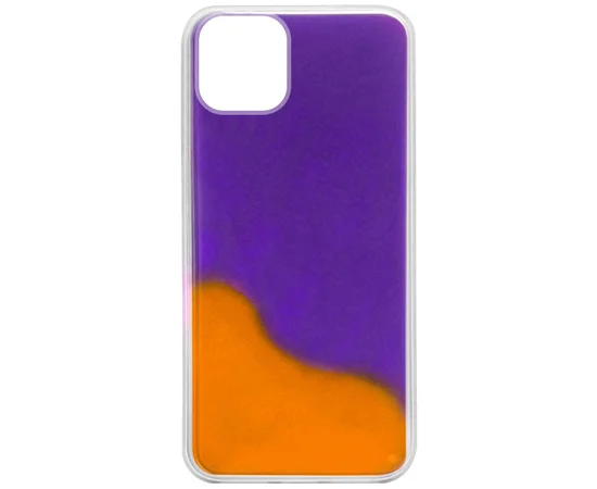 Неоновый чехол Neon Sand glow in the dark для Apple iPhone 12 mini (5.4") Фиолетовый / Оранжевый