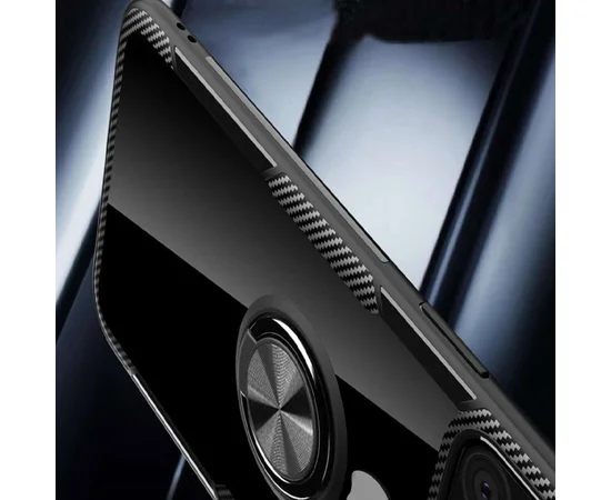 TPU+PC чехол Deen CrystalRing for Magnet (opp) для Apple iPhone 12 mini (5.4") Бесцветный / Черный