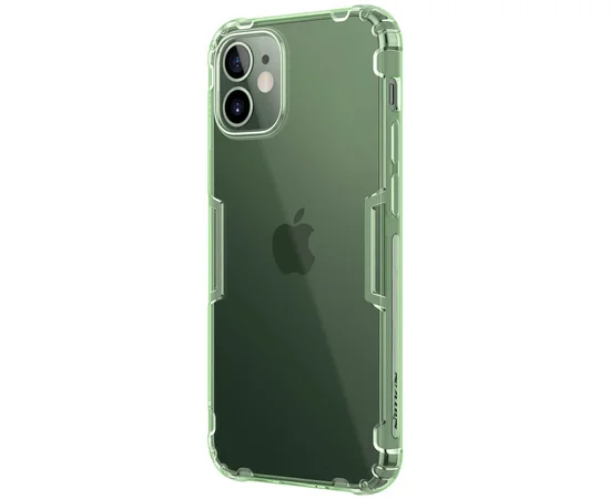 TPU чехол Nillkin Nature Series для Apple iPhone 12 mini (5.4") Темно-зеленый (прозрачный)