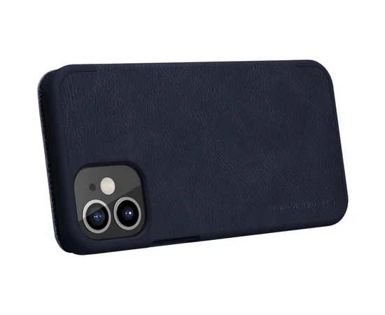 Кожаный чехол (книжка) Nillkin Qin Series для Apple iPhone 12 mini (5.4") Синий