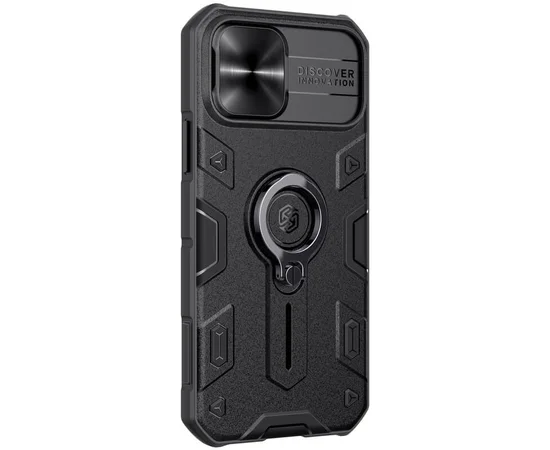 TPU+PC чехол Nillkin CamShield Armor without logo (шторка на камеру) для Apple iPhone 12 mini (5.4") Черный