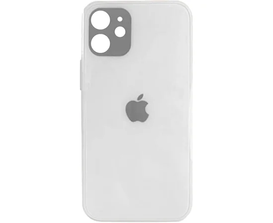 TPU+Glass чехол GLOSSY Logo Full camera для Apple iPhone 12 mini (5.4") Белый
