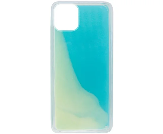 Неоновый чехол Neon Sand glow in the dark для Apple iPhone 12 mini (5.4") Голубой