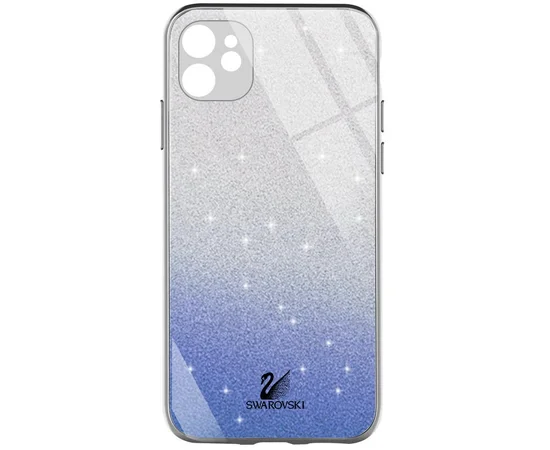 TPU+Glass чехол Swarovski Full Camera для Apple iPhone 12 mini (5.4") Синий