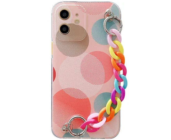 TPU+PC чехол Colorspot с ремешком-цепью для Apple iPhone 12 mini (5.4") Bubbles