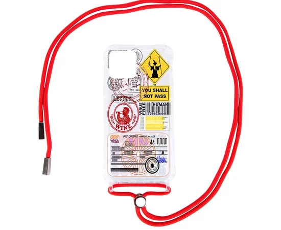 Чехол TPU Crossbody Street Style для Apple iPhone 12 mini (5.4") Magician / Красный