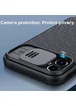 Карбоновая накладка Nillkin Camshield (шторка на камеру) для Apple iPhone 12 mini (5.4") Черный / Black