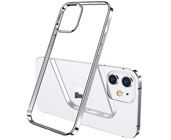 TPU чехол G-Case Shiny Series для Apple iPhone 12 mini (5.4") Серебряный