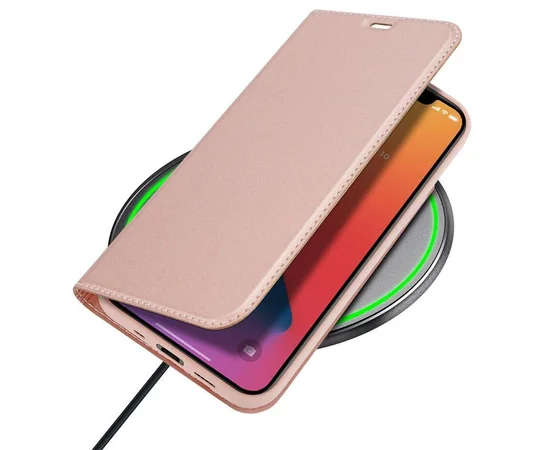 Чехол-книжка Dux Ducis с карманом для визиток для Apple iPhone 12 mini (5.4") Rose Gold