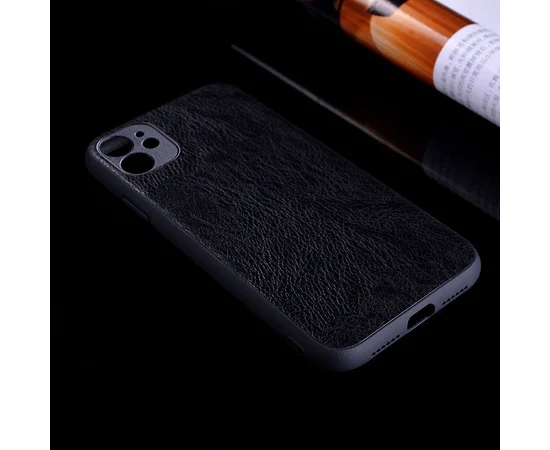 Кожаный чехол PU Retro classic для Apple iPhone 12 mini (5.4") Черный