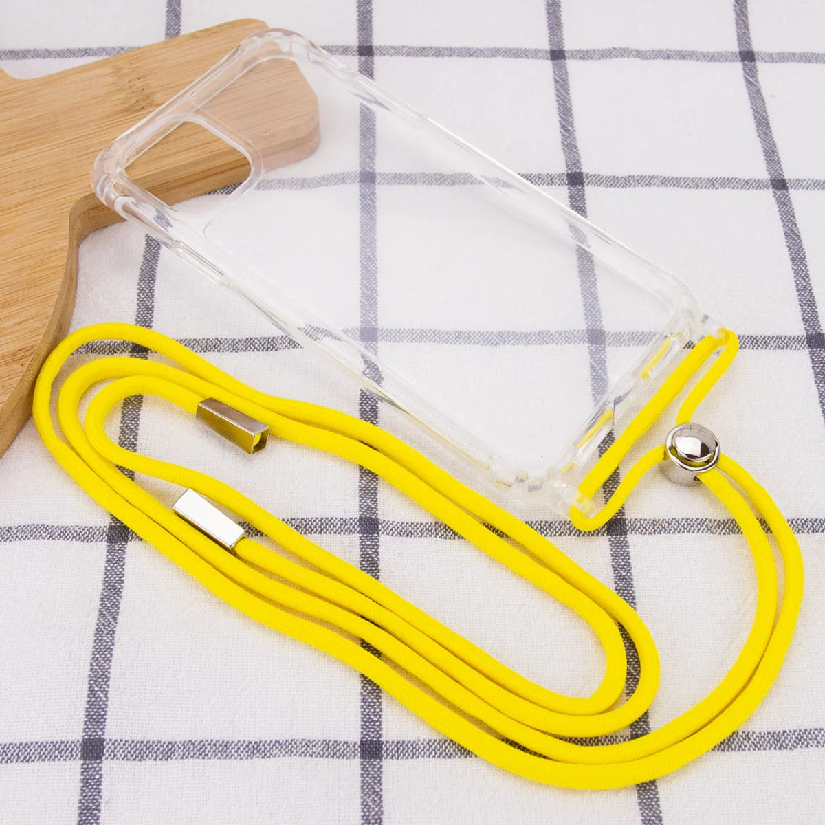 Чохол TPU Crossbody Transparent для Apple iPhone 12 mini (5.4 ") Жовтий