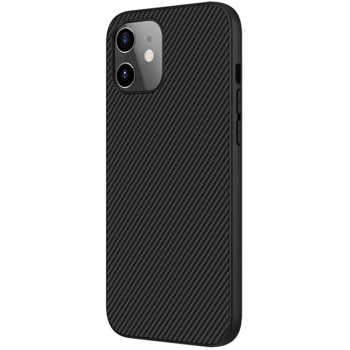 Карбоновая накладка Nillkin Synthetic Fiber series для Apple iPhone 12 mini (5.4") Черный