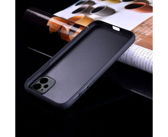 Кожаный чехол PU Retro classic для Apple iPhone 12 mini (5.4") Черный