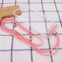 Чохол TPU Crossbody Transparent для Apple iPhone 12 mini (5.4 ") Рожевий