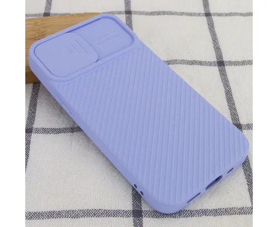 Чехол Camshield Square TPU со шторкой для камеры для Apple iPhone 12 mini (5.4") Голубой