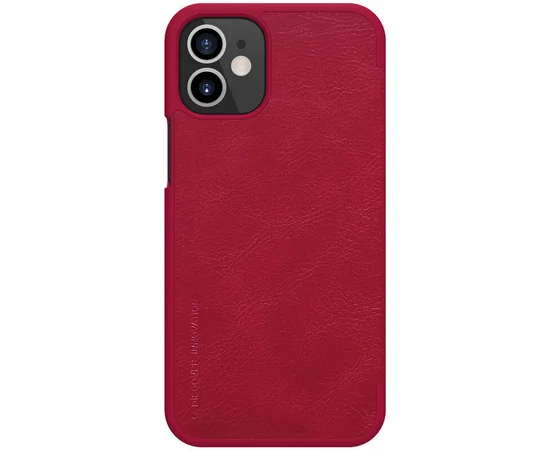 Кожаный чехол (книжка) Nillkin Qin Series для Apple iPhone 12 mini (5.4") Красный