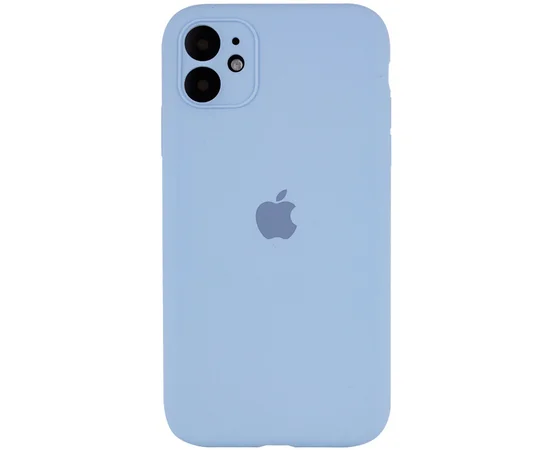 Чехол Silicone Case Full Camera Protective (AA) для Apple iPhone 12 mini (5.4") Голубой / Lilac Blue