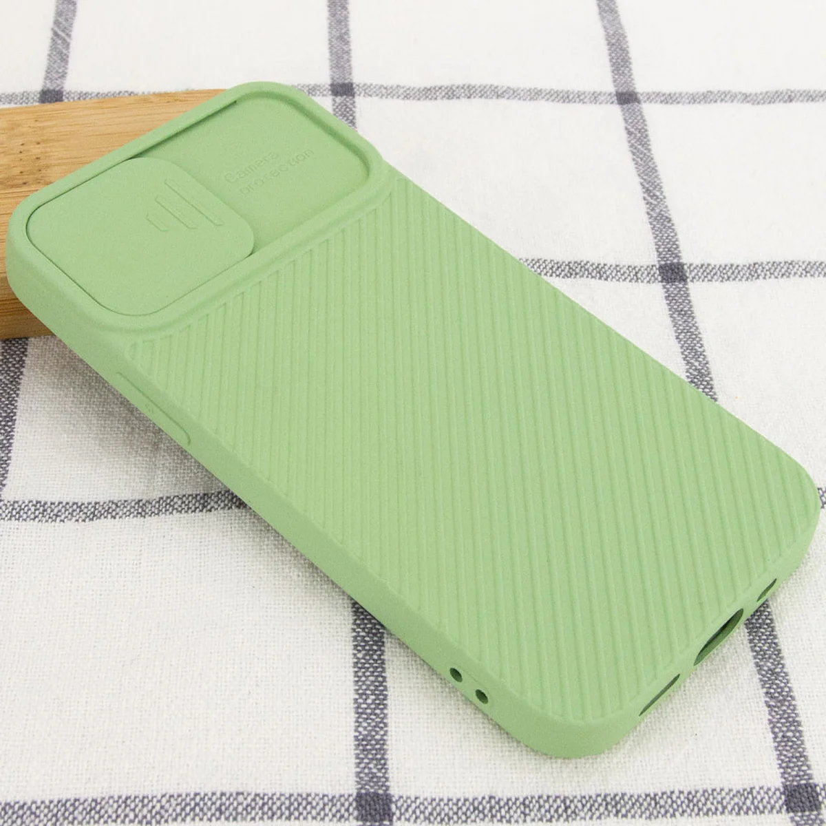 Чехол Camshield Square TPU со шторкой для камеры для Apple iPhone 12 mini (5.4") Фисташковый