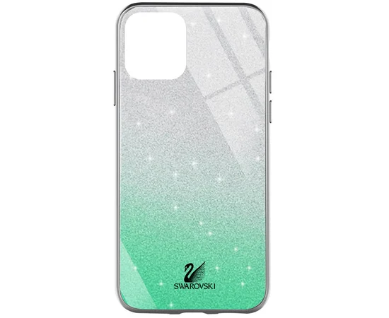 TPU+Glass чехол Swarovski для Apple iPhone 12 mini (5.4") Бирюзовый