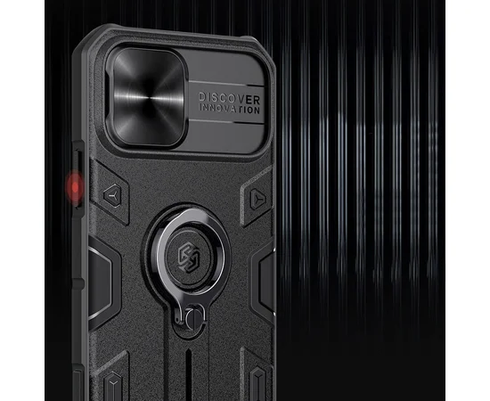 TPU+PC чехол Nillkin CamShield Armor without logo (шторка на камеру) для Apple iPhone 12 mini (5.4") Черный