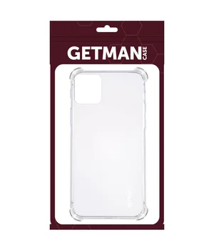 TPU чохол GETMAN Ease logo посилені кути для Apple iPhone 12 mini (5.4 ") Прозорий / Transparent
