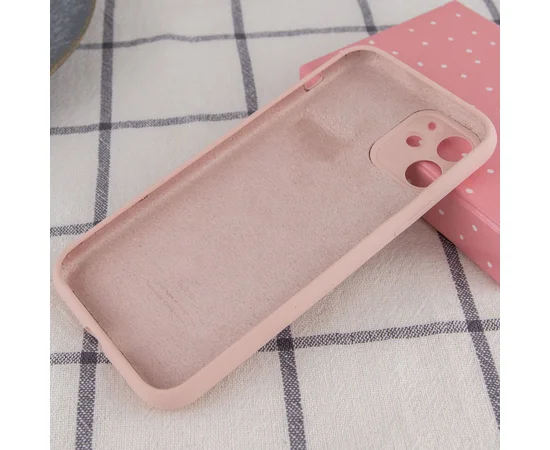 Чехол Silicone Case Full Camera Protective (AA) для Apple iPhone 12 mini (5.4") Розовый / Pink Sand
