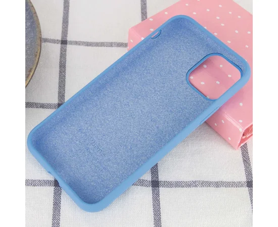 Чехол Silicone Case Full Protective (AA) для Apple iPhone 12 mini (5.4") Голубой / Cornflower