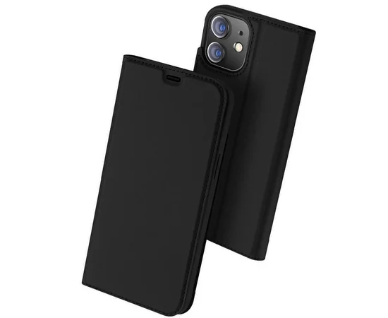 Чехол-книжка Dux Ducis с карманом для визиток для Apple iPhone 12 mini (5.4") Черный