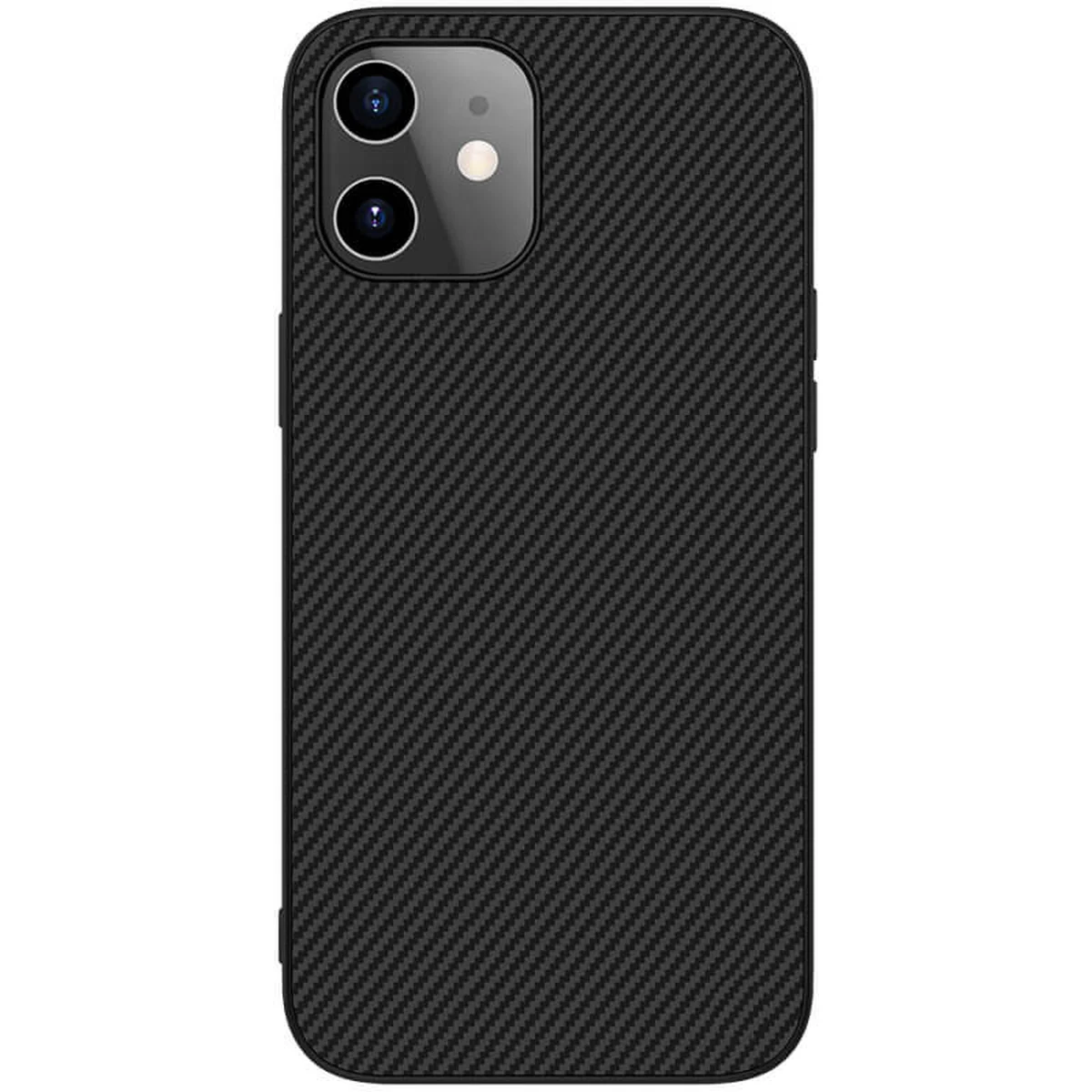 Карбоновая накладка Nillkin Synthetic Fiber series для Apple iPhone 12 mini (5.4") Черный