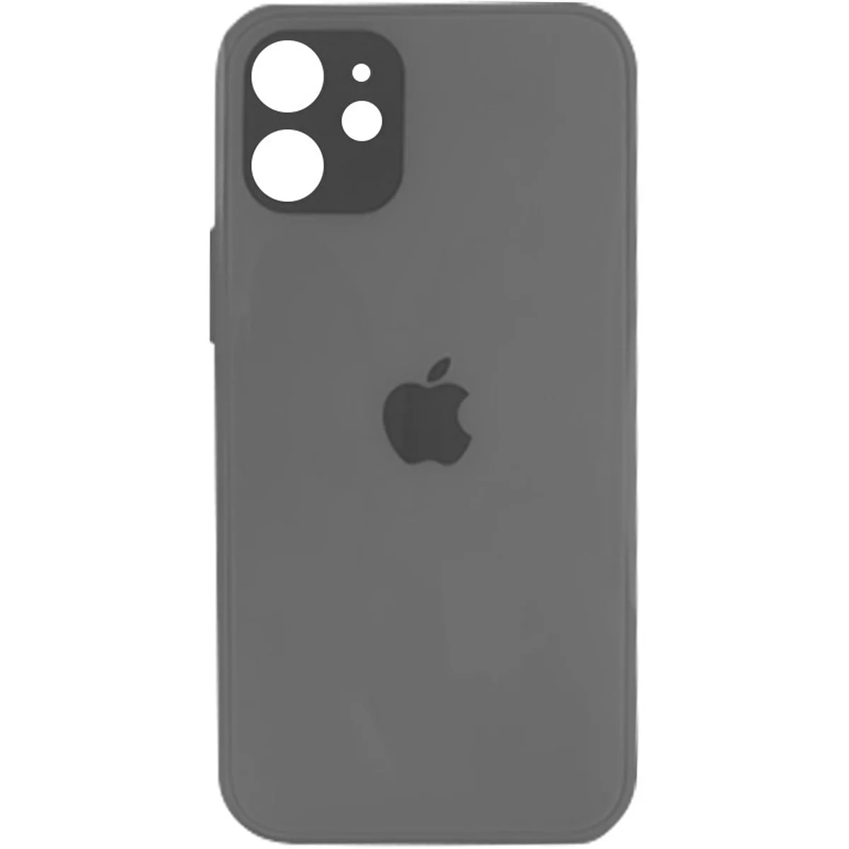 TPU+Glass чехол GLOSSY Logo Full camera для Apple iPhone 12 mini (5.4") Серый