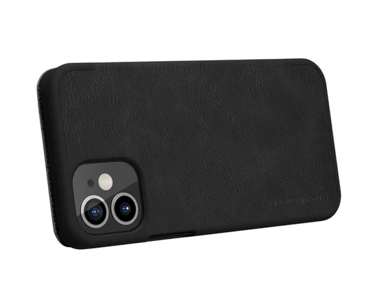 Кожаный чехол (книжка) Nillkin Qin Series для Apple iPhone 12 mini (5.4") Черный