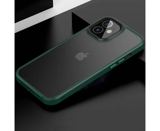 TPU+PC чехол Metal Buttons для Apple iPhone 12 mini (5.4") Темно-зеленый