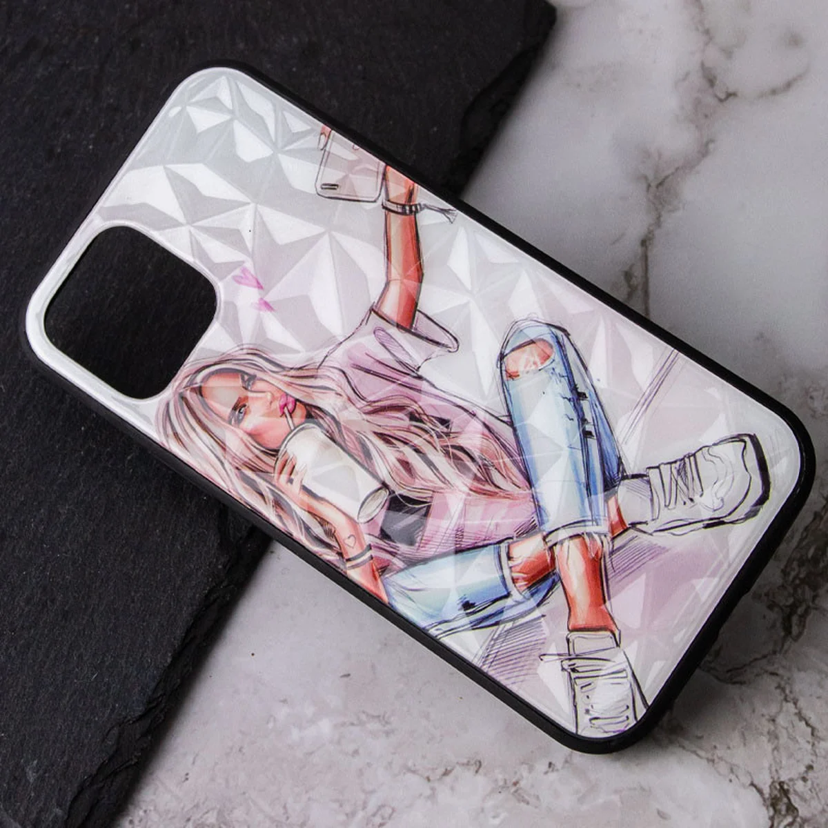 TPU+PC чехол Prisma Ladies для Apple iPhone 12 mini (5.4") Selfie