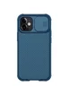 Карбоновая накладка Nillkin Camshield (шторка на камеру) для Apple iPhone 12 mini (5.4") Синий / Blue