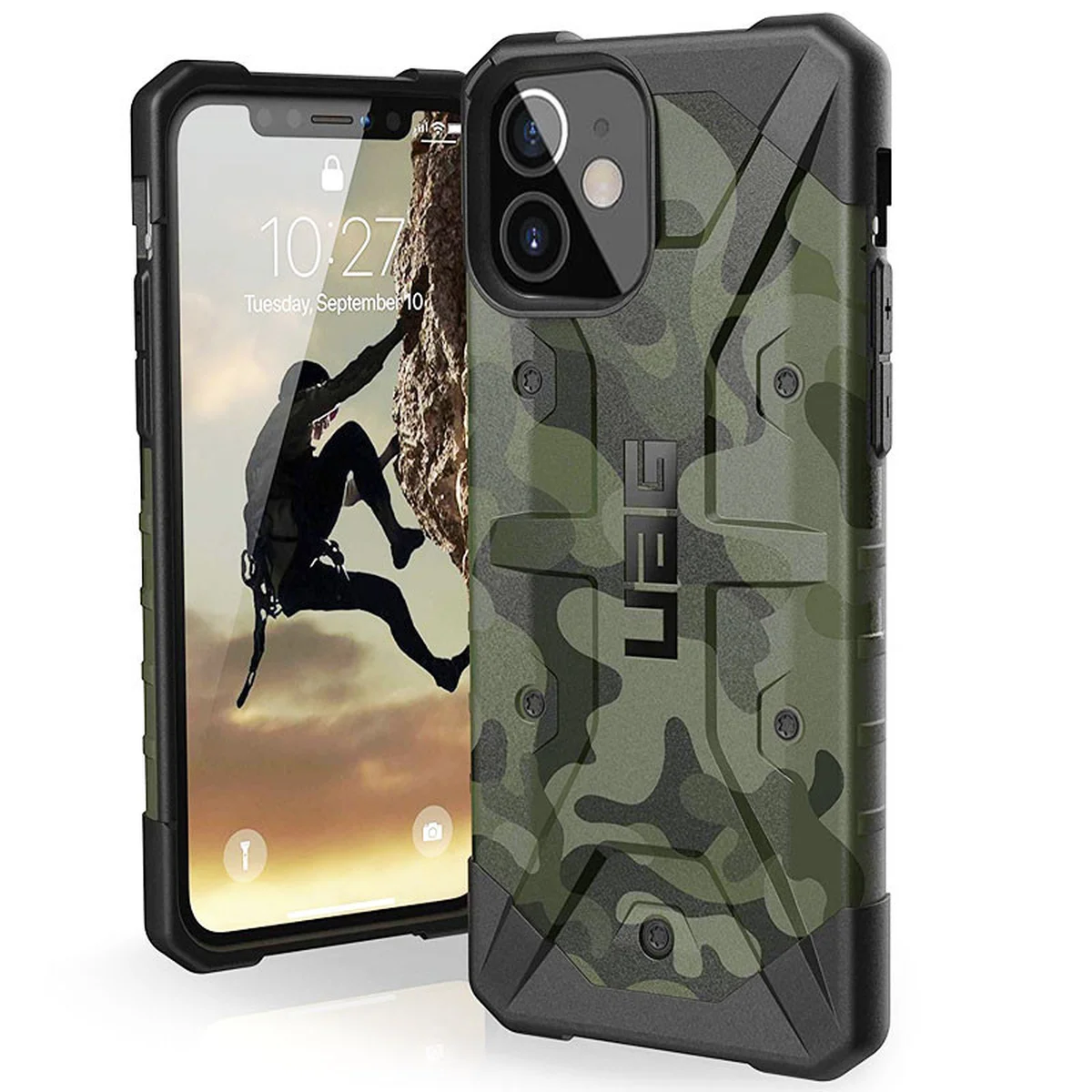 Ударопрочный чехол UAG Pathfinder камуфляж для Apple iPhone 12 mini (5.4") Зеленый