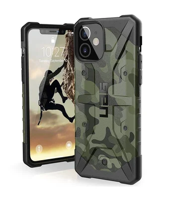 Ударопрочный чехол UAG Pathfinder камуфляж для Apple iPhone 12 mini (5.4") Зеленый