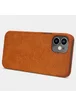Кожаный чехол (книжка) Nillkin Qin Series для Apple iPhone 12 mini (5.4") Коричневый