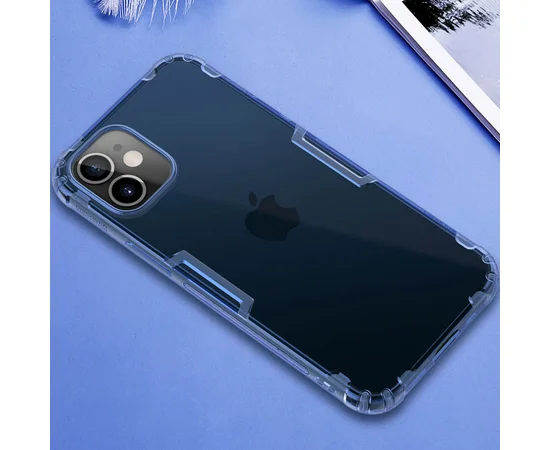 TPU чехол Nillkin Nature Series для Apple iPhone 12 mini (5.4") Синий (прозрачный)