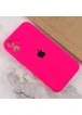 Чехол Silicone Case Full Camera Protective (AA) для Apple iPhone 12 mini (5.4") Розовый / Barbie pink