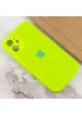 Чехол Silicone Case Full Camera Protective (AA) для Apple iPhone 12 mini (5.4") Салатовый / Neon green